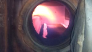 Паровой котёл ГМ-50. Затягивание факела в конвективную часть