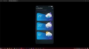 weather app UI