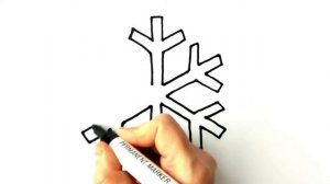 Как нарисовать Снежинку