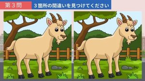 【間違い探し】3つのまちがいを探そう！難問に挑戦して集中力・注意力向上！【クイズ】