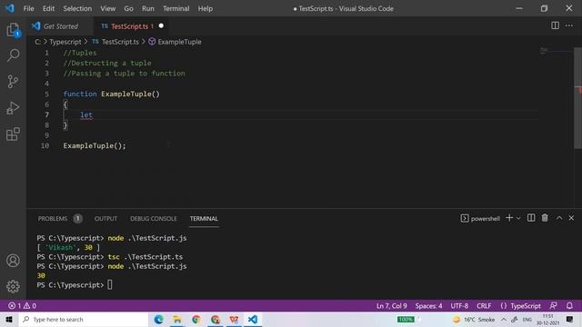 Typescript Part 24 || Tuple and Functions || Part 3 || In English By Vikash Shakya