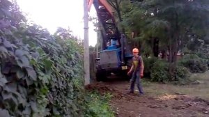 Установка железобетонных опор СВ-9,5