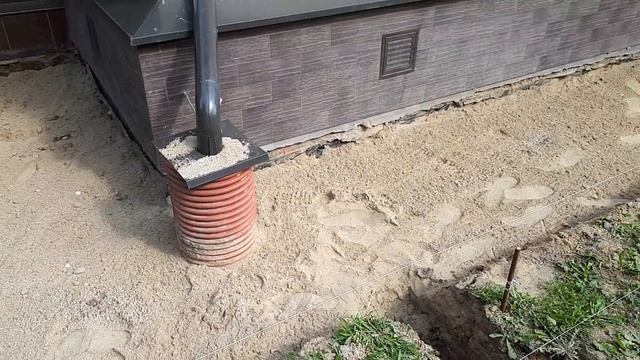 Подготовка для укладки тротуарной плитки и установка дренажной системы