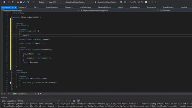 Singleton: Creational Design Pattern: Implementation