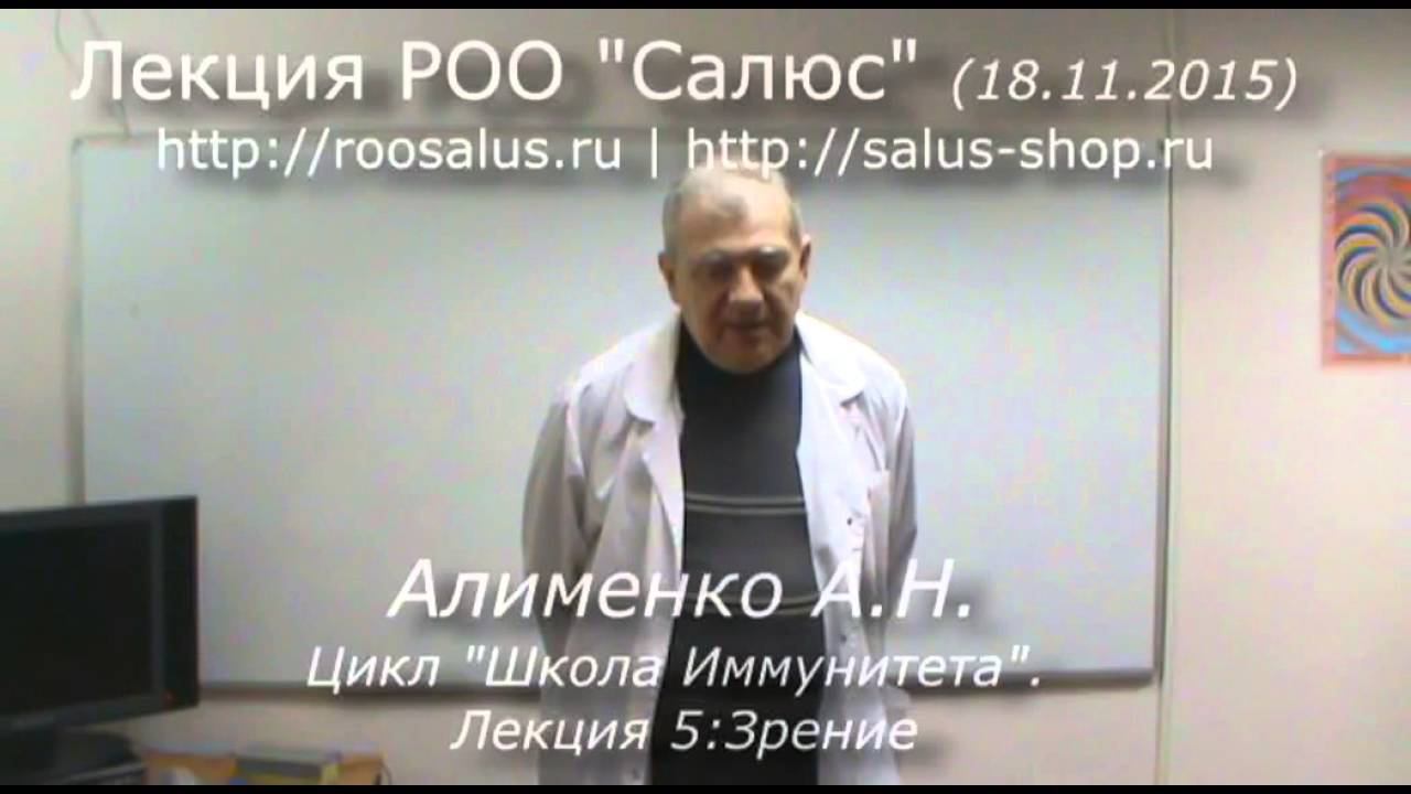 Школа Иммунитета лекция 5 Зрение (А.Н. Алименко) смотреть онлайн