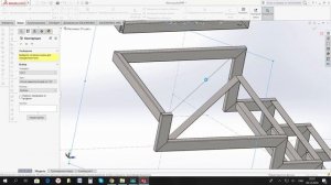 #4 Лестница. Solid Works. Работа с профилями металлоконструкций