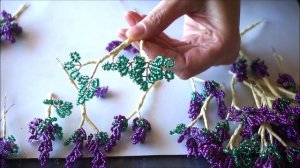 ხე მძივებით. იასამანი, ნაწილი 2. Дерево из бисера. Сирень,часть 2. Beaded tree. Lilac, part 2