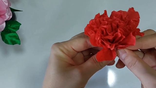 Цветок за 5 минут?цветы из гофрированной бумаги