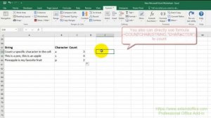 Quickly Count The Occurrences Of A Character In A String In Excel