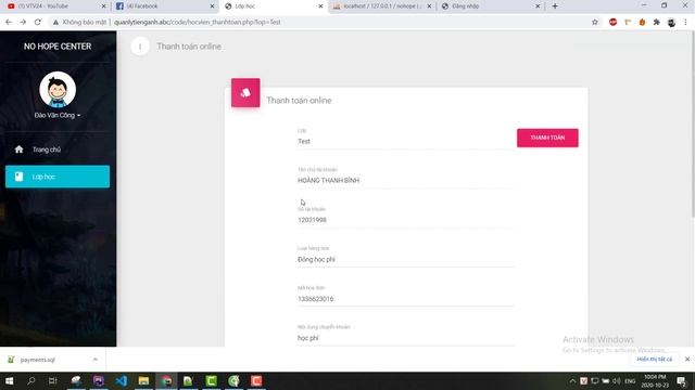Hướng dẫn tích hợp thanh toán online qua VNPAY vào website thanh toán trực tuyến php 2020