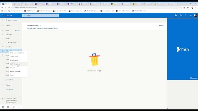 SOLVED! Hotmail/Outlook won't delete items (emails) + delete recoverable items! смотреть онлайн