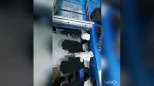 Процесс нанесения ПВХ на ХБ перчатку на автоматической линии "Крокодил". ИП Грааль-СК.