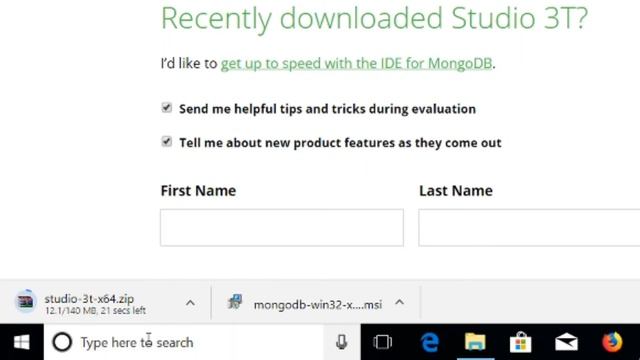 How to Download and Install mongoDB and Studio 3T(step by step tutorial)