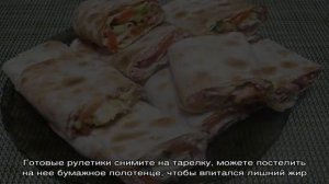 Лаваш с колбасой и яйцом