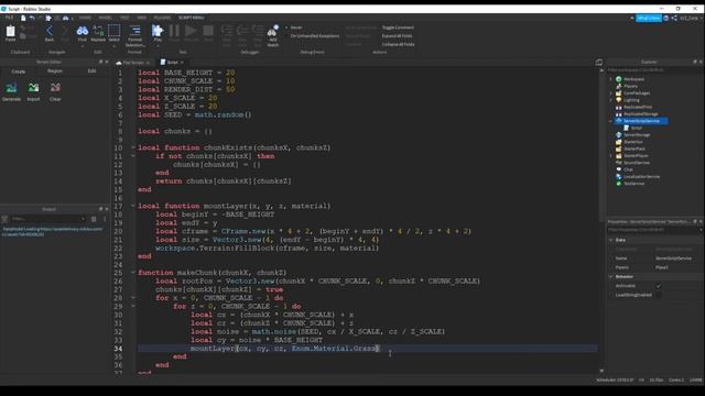 Procedural Terrain Generation - Roblox Scripting смотреть онлайн