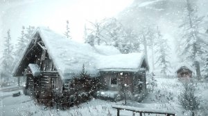 СУРОВАЯ ЗИМНЯЯ БУРЯ. Звуки снежной бури и завывания ветра успокаивают. Видео снегопада для сна