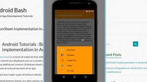 BottomSheet Implementation in Android | Material Design in Android