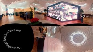 New Istanbul Airport Turkish Airway Business Lounge Walk Around (360 Video/VR)