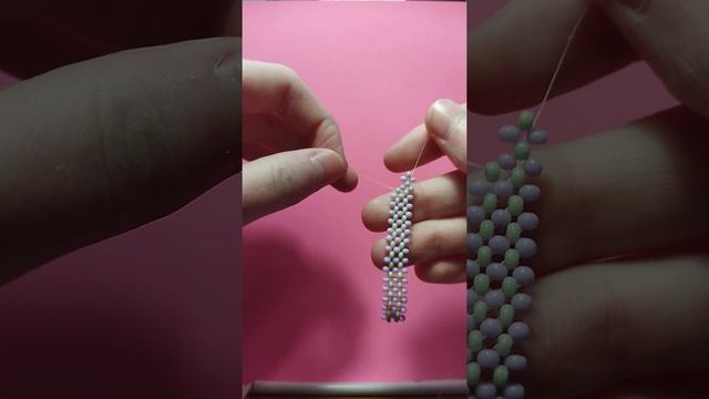 Колечко из бисера в два ряда. смотреть онлайн