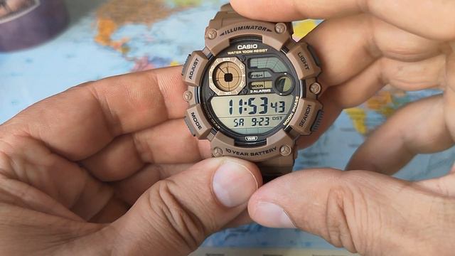 Casio WS-1500h Годинник для риболовів, мабуть.
