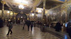 Киево-Печерская Лавра на Рождество. Праздничная служба в Трапезной церкви Киево-Печерской Лавры.