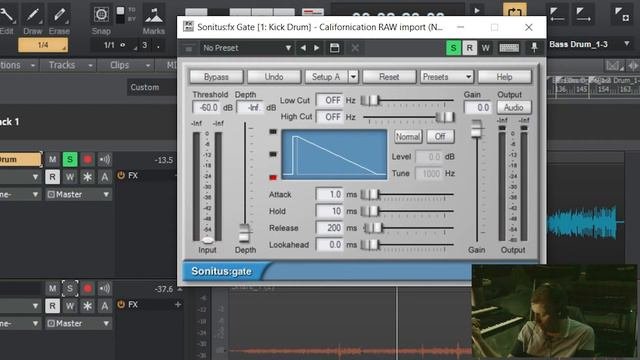 Using a Noise Gate in Bandlab Cakewalk (Sonitus Gate)