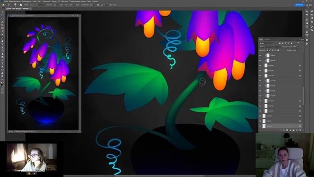 Стрим №278: Казуальная графика, серия "цветы", часть 2 смотреть онлайн