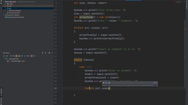 5.3 Inserting an Element into an Array смотреть онлайн