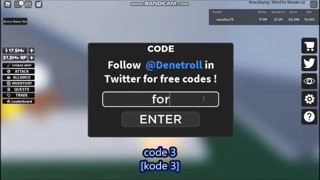 NEW UPDATE CODES [ALL CODES] LIMITED CODES TIME! Noob Army Tycoon ROBLOX | January 18, 2022 смотреть онлайн