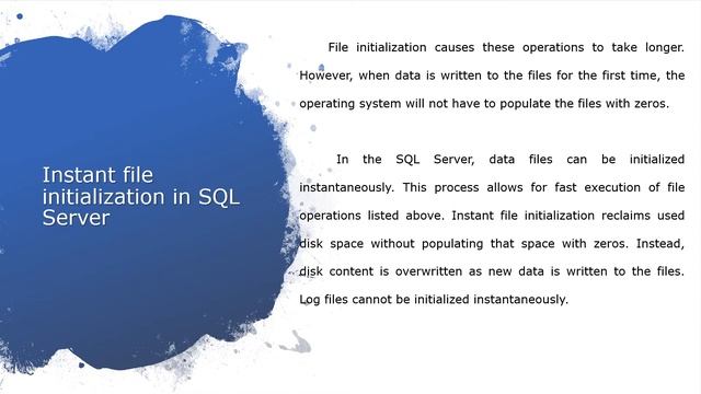 Instant file Initialization  - SQL Server #sqlserverdba