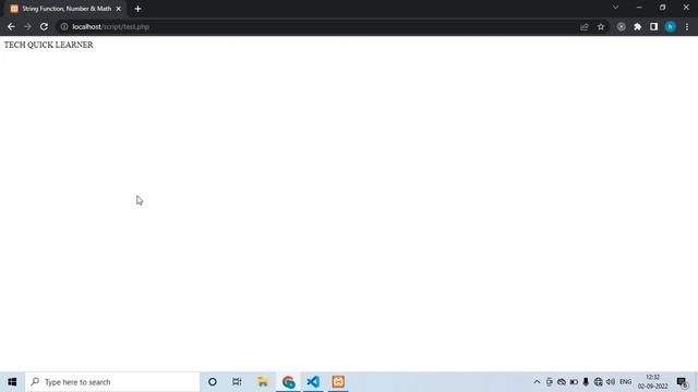 Web Development Tutorial | Part 5 | String Function, Number and Math | PHP | Tech Quick Learner