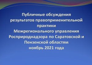 Правоприменительная практика Росприроднадзор по Саратовской и Пензенской областям - ноябрь 2021 года