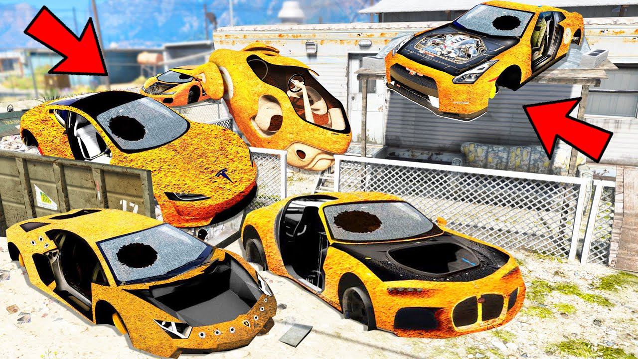 ЗАТРОЛЛИЛ YURACH И ПОСТАВИЛ ЗАБРОШЕННЫЕ РЖАВЫЕ ТАЧКИ! БИТВА АВТОУГОНЩИКОВ В ГТА 5 ОНЛАЙН!