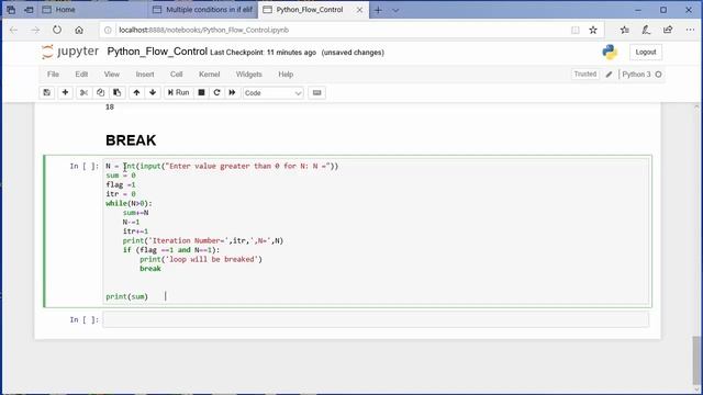 Continue and Break Python hands on 13