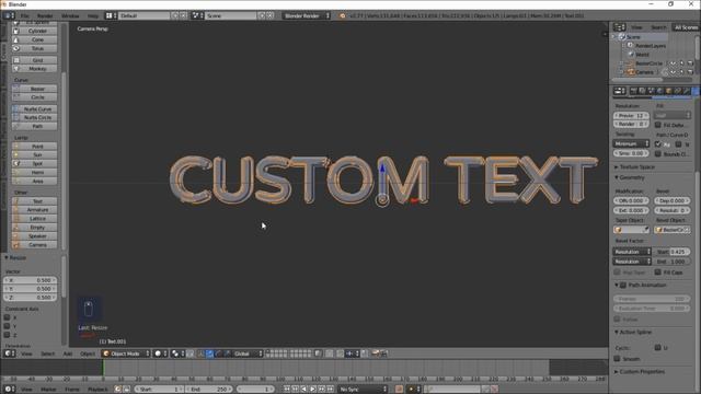 Blender tutorial: Neon glow text stroke