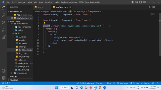How to work with React Keyboard Event | Keyboard Events onkeyup in React JS in Hindi | part-9 смотреть онлайн
