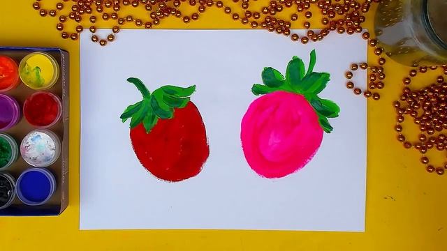 Как нарисовать ЯГОДКИ красками ГУАШЬ - рисуем с детьми смотреть онлайн