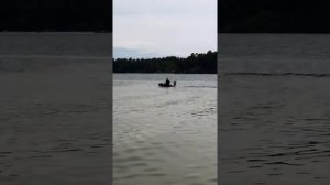 Fishing Kayak test run with 3.5 hp Mercury