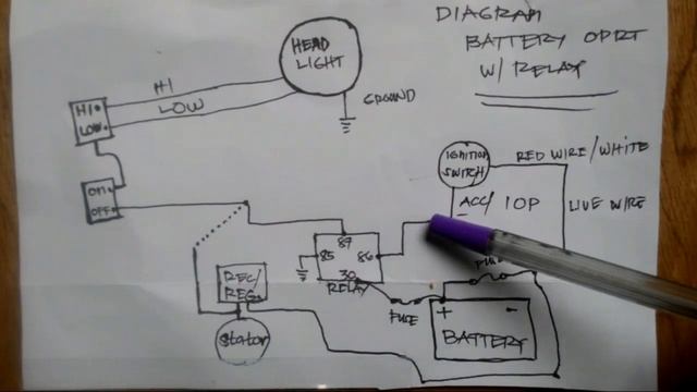 battery operated headlight diagram with relay смотреть онлайн