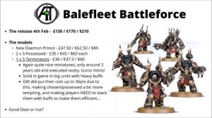 Chaos Space Marine Balefleet Battleforce Discount Box Review - Price and is it a Good Deal?