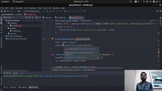 Create Event | Golang REST API | Mysql | Gorilla Mux