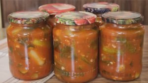 🥒Лучшая ЗАКУСКА из ОГУРЦОВ на зиму! 🍅Огурцы в томатной заливке. Cucumbers for the winter!