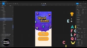 Figma Game Design: Creating a Word Puzzle Game UI | Figma UI Design | @pixel.bucket