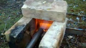 Газовая горелка для горна. Проба газовой горелки №1