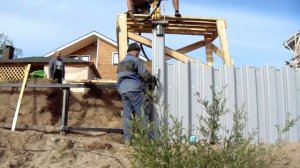Забивка свай из шпунта ПВХ