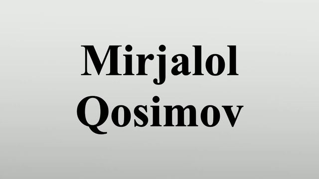 Mirjalol Qosimov