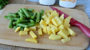Рагу из стручковой фасоли с тыквой