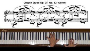 Chopin Etude Op. 25 No. 12 "Ocean" Piano Tutorial