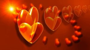 ФУтаж романтически любовный вращающиеся сердечки