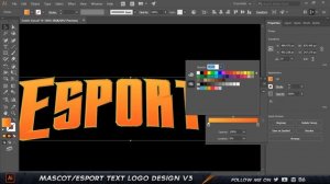 Mascot/Sporty/Esport Text Logo Design Tutorial V3 in Illustrator CC 2018